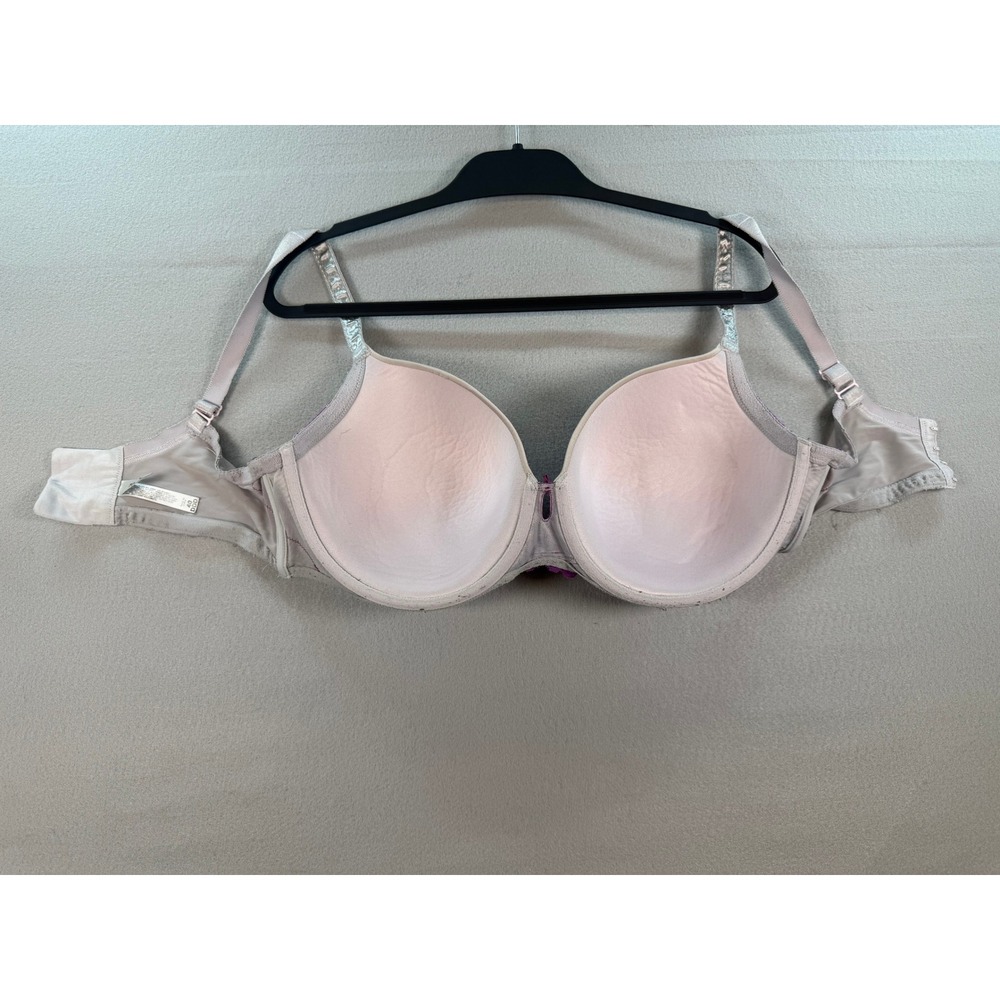 Torrid Purple Floral Lace Push Up Underwire Bra 40DDD Gray Padded Strappy 40 DDD - Picture 3 of 7